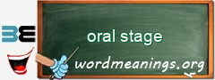 WordMeaning blackboard for oral stage
